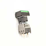 FUJI AH165-TLG11E3 Green Pushbutton Command Switch 24VDC LED (Pack of 5)