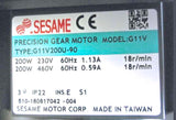 Sesame G11V200U-90 Precision Gear Motor, 200 watt, 18 RPM, 90:1 ratio Aluminium
