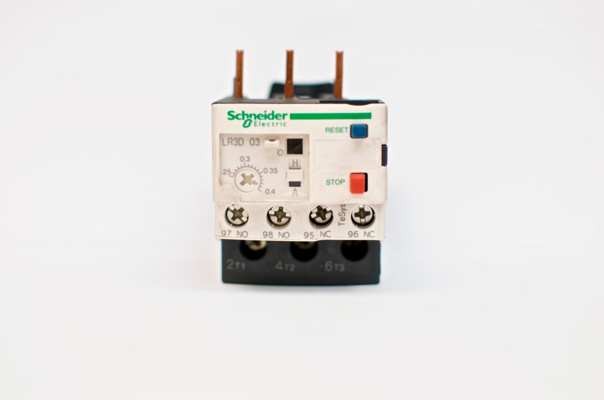 Schneider TeSys LR3D 03, thermal overload relay, 0.25~0.4 A, class 10A