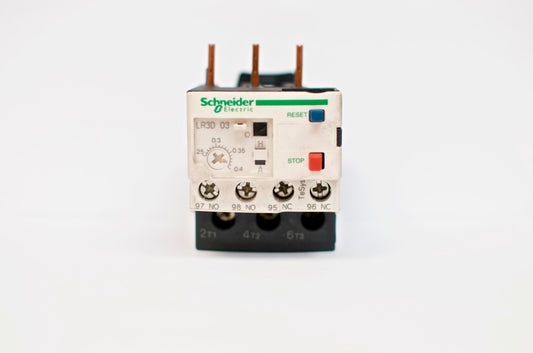 Schneider TeSys LR3D 03, thermal overload relay, 0.25~0.4 A, class 10A