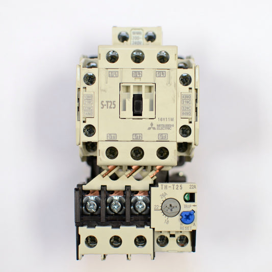 MITSUBISHI Contactor S-T25 3A2a2b Coil: 200V~240V + Overload Relay TH-T25 18~26A