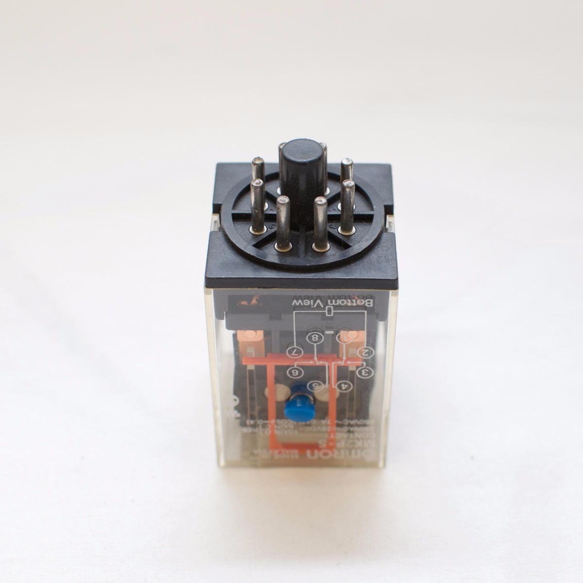 Omron MK2P-S Relay, 24VDC Coil, DPDT, with mechanical indicator & test button