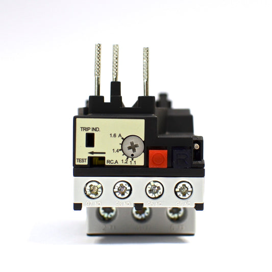 TECO RHU-10/1.6K1 thermal overload relay, Amp range: 1.1 ~ 1.6A