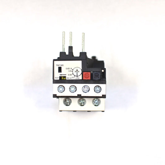 TECO RHU-10/0.63K1 thermal overload relay, Amp range: 0.45 ~ 0.63A