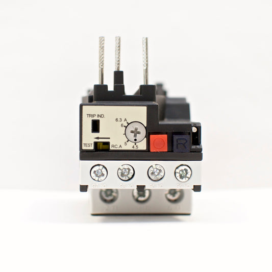 TECO RHU-10/6.3K1 thermal overload relay, Amp range: 4.5 ~ 6.3A