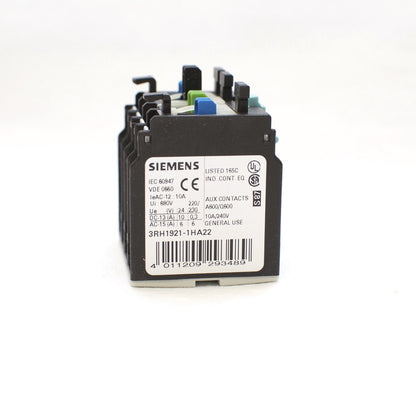 Siemens Auxiliary Switch Block 3RH1921-1HA22 for Siemens Contactors
