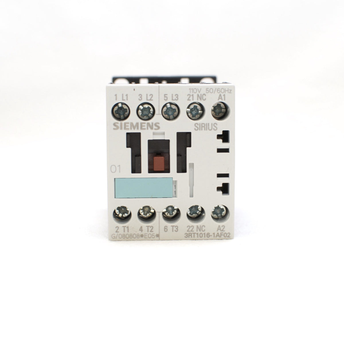 Siemens Magnetic Contactor 3RT1016-1AF02, 3-Pole, 110VAC Coil