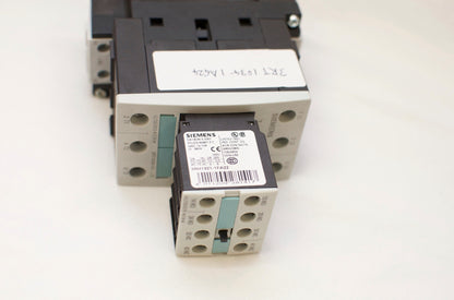 Siemens Contactor 3RT1034-1AG20 110V Coil with Aux Switch Block 3RH1921-1FA22