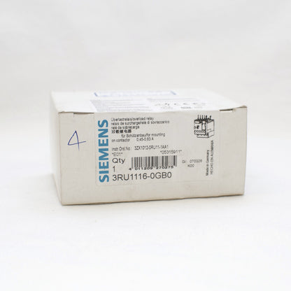 Siemens Overload Relay 3RU111-60GB0 0.45-0.63A