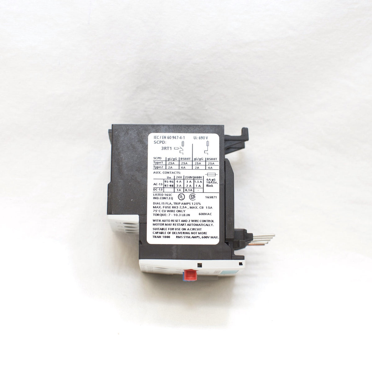 Siemens Overload Relay 3RU111-60GB0 0.45-0.63A