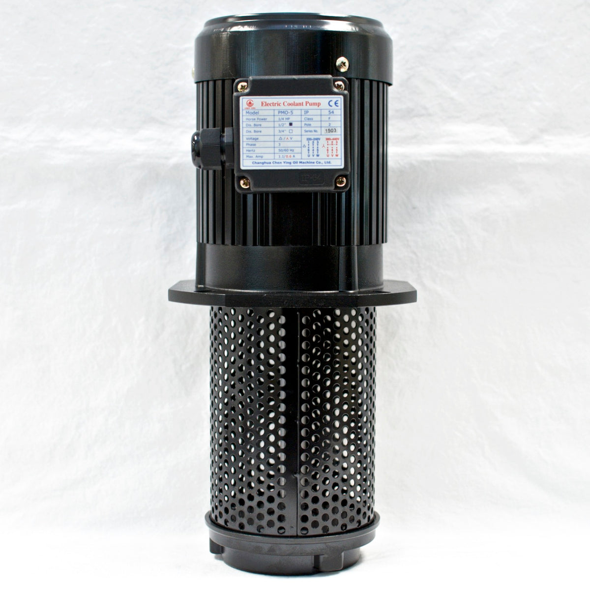 1/4 HP Filtered Coolant Pump, 220V/440V, 3PH, 180mm (7"), Chen Ying PMO-5