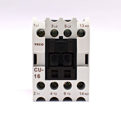 TECO CU-16 Magnetic Contactor, 220VAC Coil Voltage, 3A1a Contacts NO