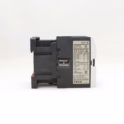 TECO CU-18 Magnetic Contactor, 24VAC Coil Voltage, 3A1a1b Contacts, 7.5HP Motor