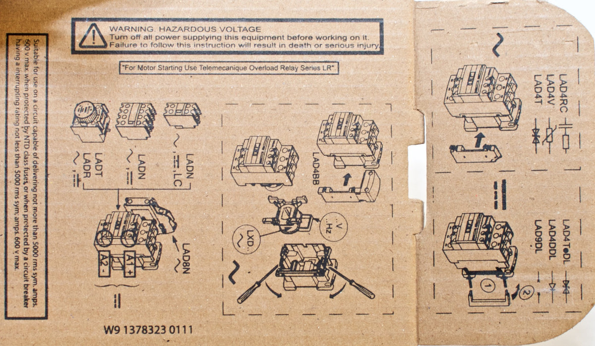 Telemecanique/Schneider Magnetic Contactor LC1D09B7, 24V Coil, for 2HP motor